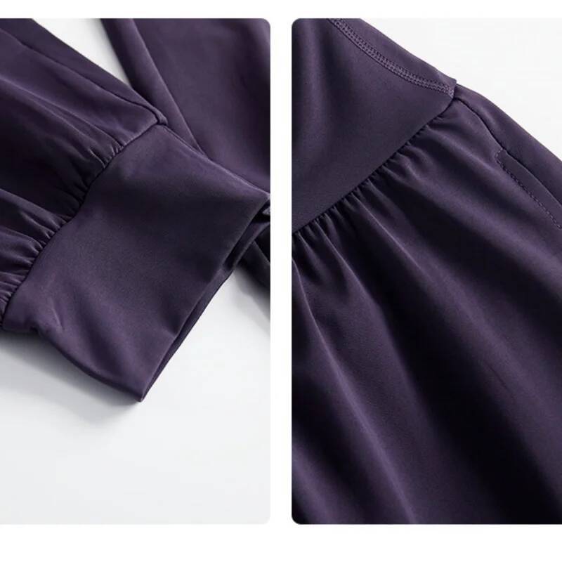 DRUR Women Sports Summer High Waist Breathable Versatile Yoga Pants Female Sweatpants With Pocket Running Trousers Gymwear