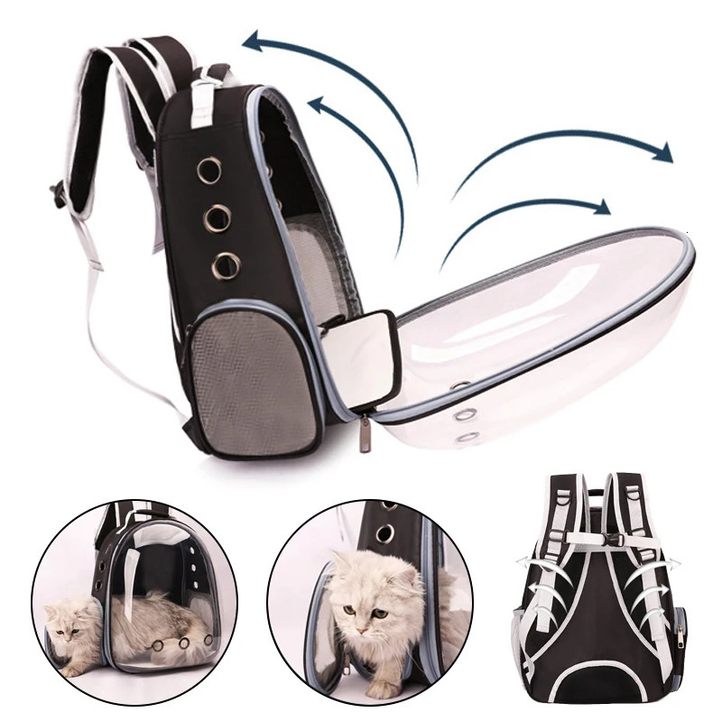 Pet Carrying Bag Space Pet Backpacks Breathable Portable Transparent Backpack Puppy Dog cat Transport Space Capsule Bags 250603