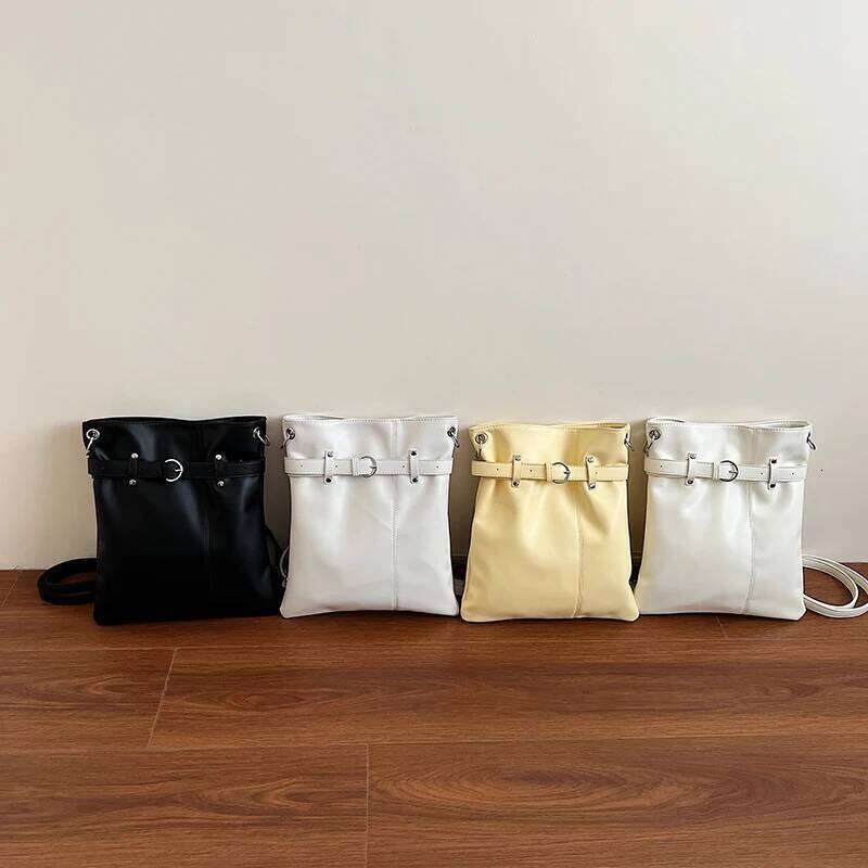 LEFTSIDE PU Leather Crossbody Lady Shoulder Bag for Women 2025 Summer New Trend Fashion Handbags School Bags Backpacks