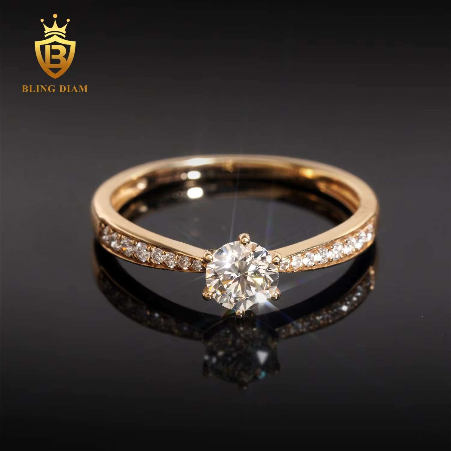 High Quality Moissanite Ring 925 Silver Vvs Diamonds Lab Grown Diamonds Engagement Rings