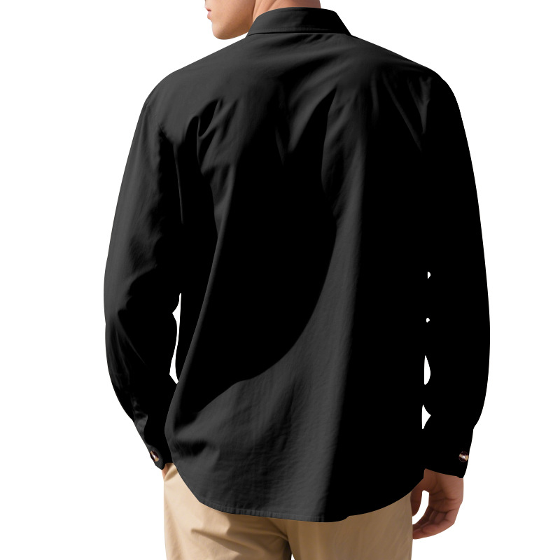 2025 mens button up shirt polo shirt Coconut Tree Casual Print Retro Stand Collar Long-Sleeve Button Men's Shirt EU Sizes: S-3XL