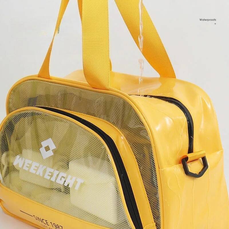 Large Capacity Women Makeup Bathroom Washbag Waterproof Swimming Storage Bag with Separate Compartment for Beach Gym Travel