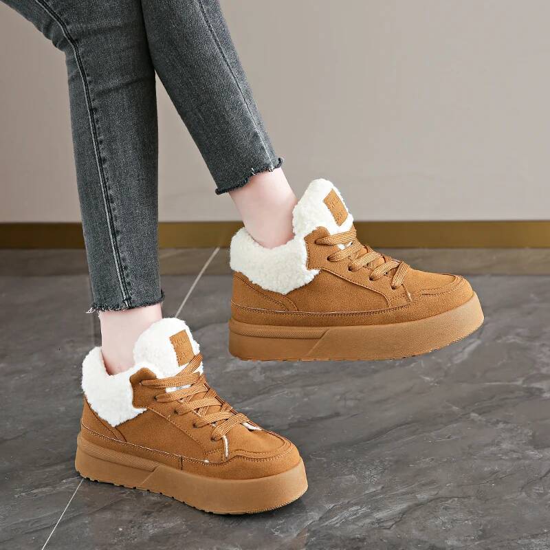 Ddmyoutdoor New Snow Winter Thick Bottom Sports Warm Short Boots Women S Plush Casual Cotton Shoes Zapatillas De Mujer Outdoor Shoes