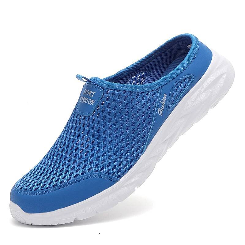 Ddmyoutdoor MAEDEF Man Half High Quality Anti Slip Men Leisure Shoes Mesh Breathable Soft Comfortable Flat Bottomed S Slippers Outdoor Shoes
