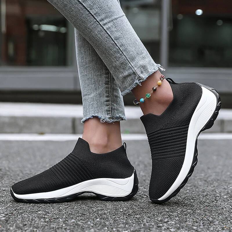 ddmyoutdoor Summer Anti Slip Travel Comfortable Single For Women S Designers Slope Heel Mesh Breathable Lazy Casual Loafers Shoes Outdoor Outdoor Shoe