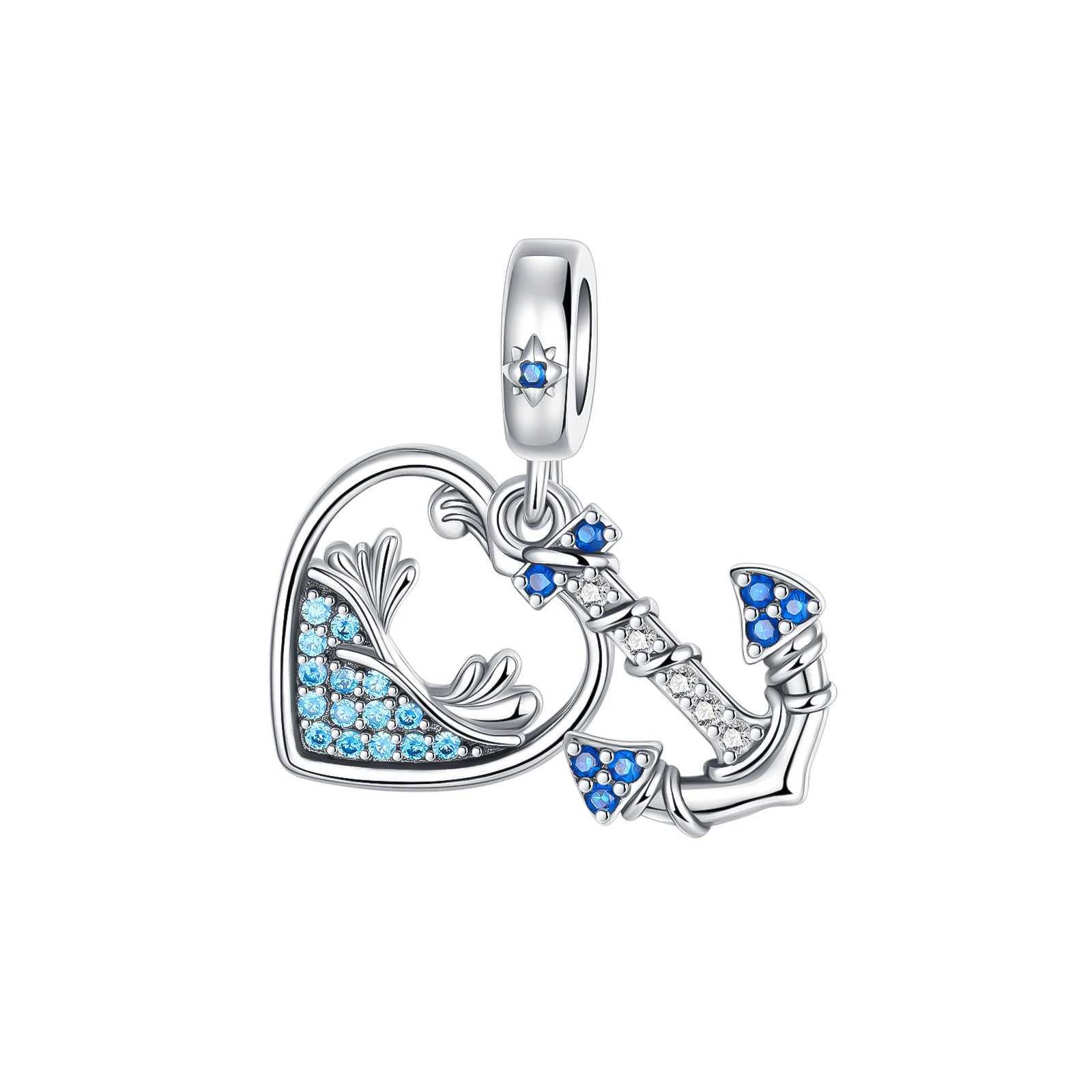 925 Sterling Silver Seashell Dolphin Mermaid Tail Blue Charms Fit Original Bracelet DIY Fashion Jewelry Ocean Charms XJ250607
