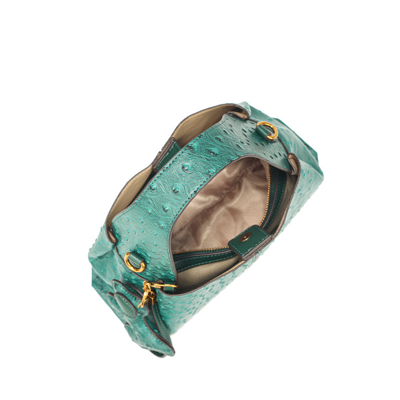 Free Shipping High-end Niche Ostrich Luxury Grain Handbag For Designer Bags Women New Fashionable Cross-border Versatile Shoulder And Crossbody Bag