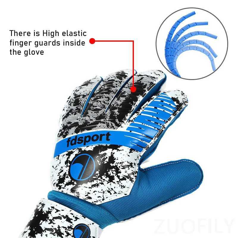 Childs Soccer Goalkeeper Gloves Teens Latex Thickened Protection Goalkeeper Gloves Football Goalie Non-slip Gloves for Training XJ250606