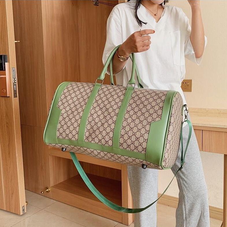 Designer duffel luxury men women travel bags pu leather large capacity holdall carry on luggage overnight weekender bag Handbag