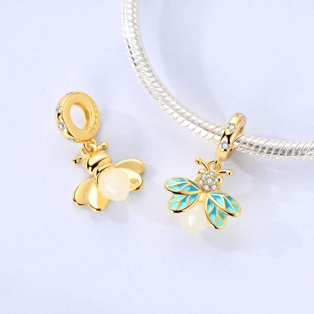 Gold Series Charms Beads 925 Sterling Silver Leopard Original Pendant Fit Bracelet Making Women Jewelry XJ250607