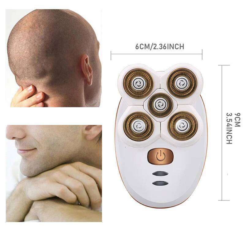 JINDING Painless Women's 5-Heads Electric Razor Bikini Trimmer For Lady Shaver Body Depilator Cordless Hair Remover