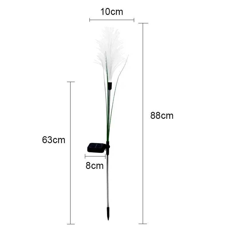LED Solar Garden Reed Lamp Outdoor Waterproof Lawn Light Yard Christmas Decoration Path Lighting Decor Solar Power Light XJ250606