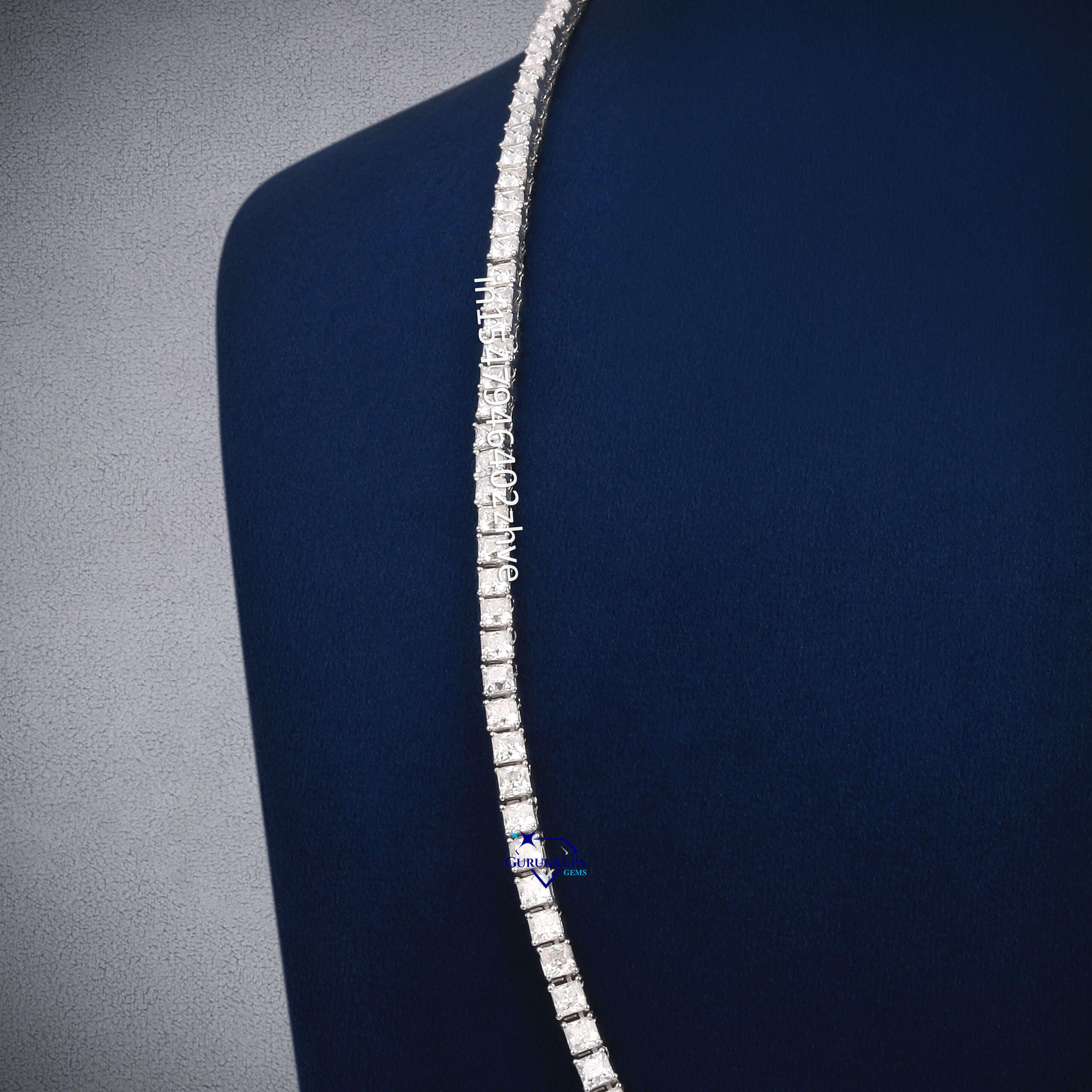 Hot Sale High Quality 925 Sterling Silver D VVS Moissanite Tennis Chain Necklace Gold Princess Cut for Men Women Hip Hop Style