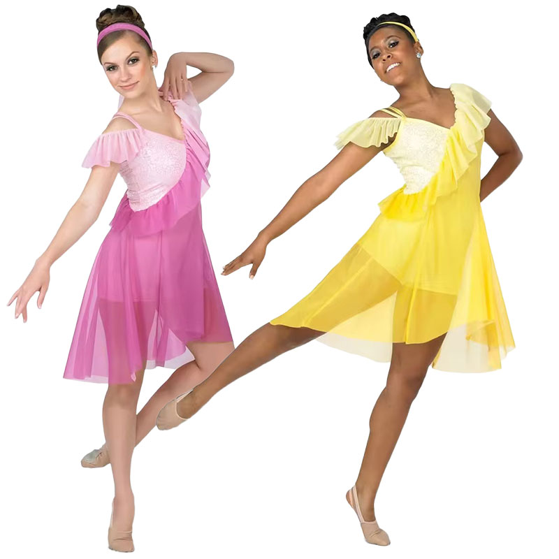 Custom Children Girls Modern Dance Ballet Floating Training Wear Retail and Wholesale