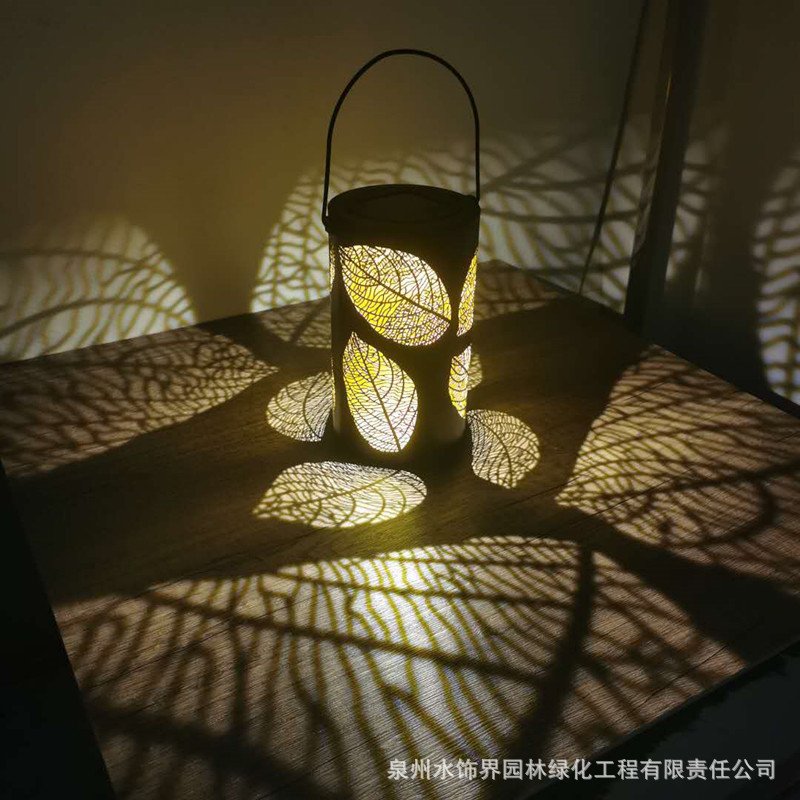 LED solar wrought iron hanging light landscape garden light waterproof outdoor garden lighting lawn light