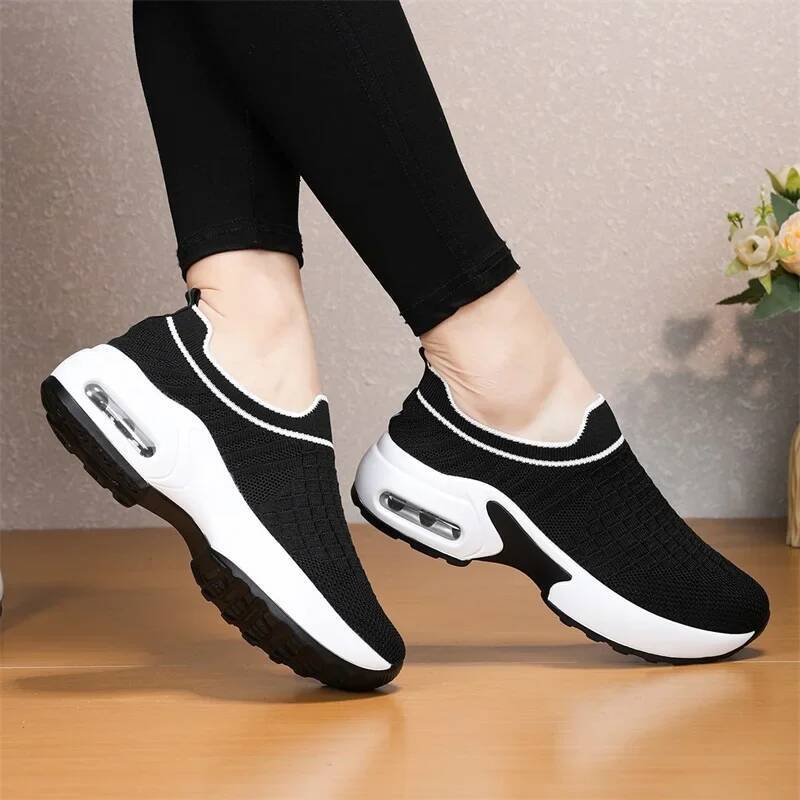 ddmyoutdoor Fashion Women S Tennis Sports Soft Lazy Thick Soled Summer Breathable Casual Mesh Vulcanized Shoes Zapatillas De Deporte Outdoor Outdoor S