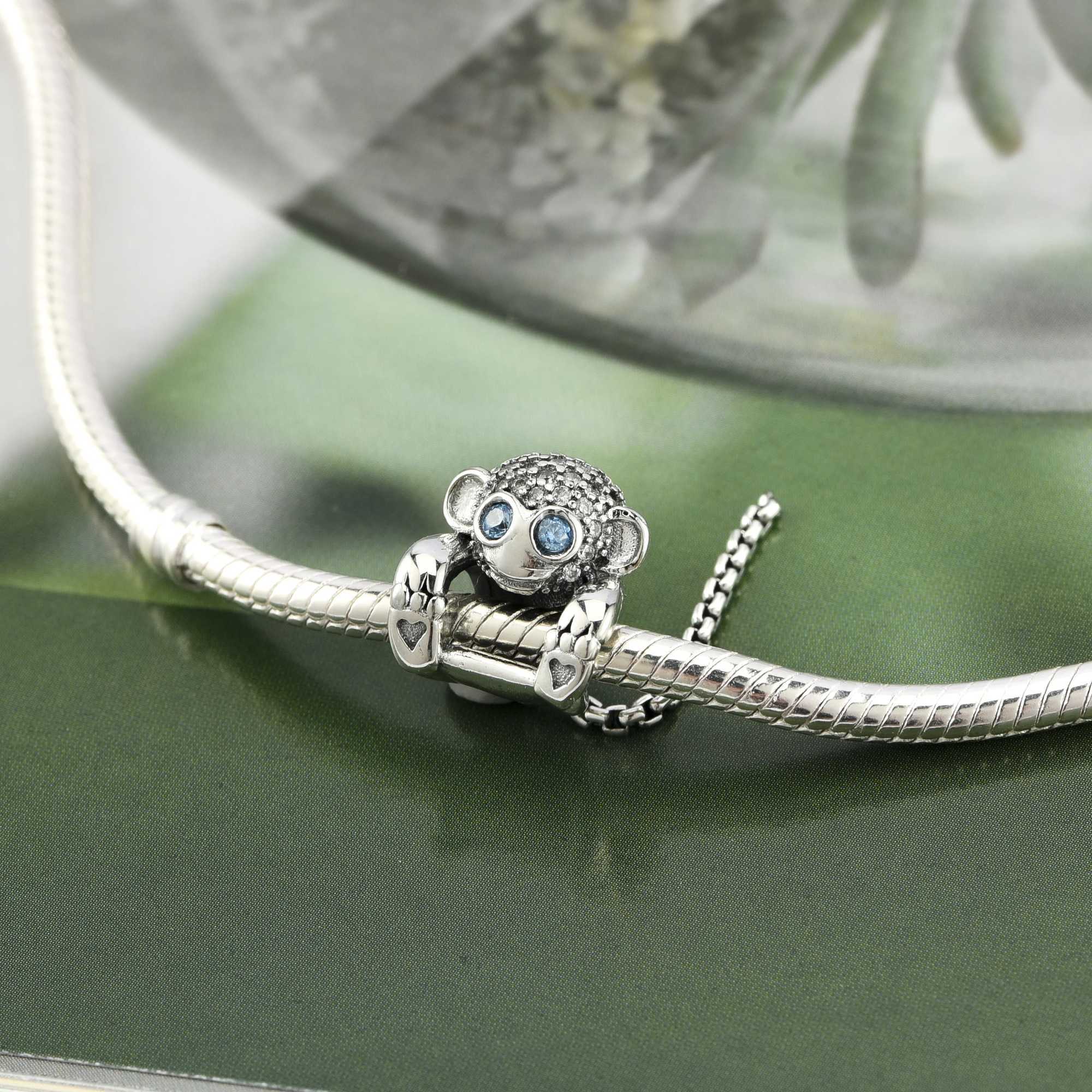 New 925 Sterling Silver Lion and Owl Mouse Charm Of Ley 925 Chain Bead Fit Original Bracelet Accessories DIY Women Jewelry XJ250607