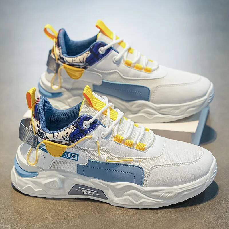 Ddmyoutdoor Men S Sneakers Autumn Mesh Casual Breathable Fashion Comfort Lace Up Thick Sole Suitable Running Shoes Zapatillas De Hombre Outdoor Shoes