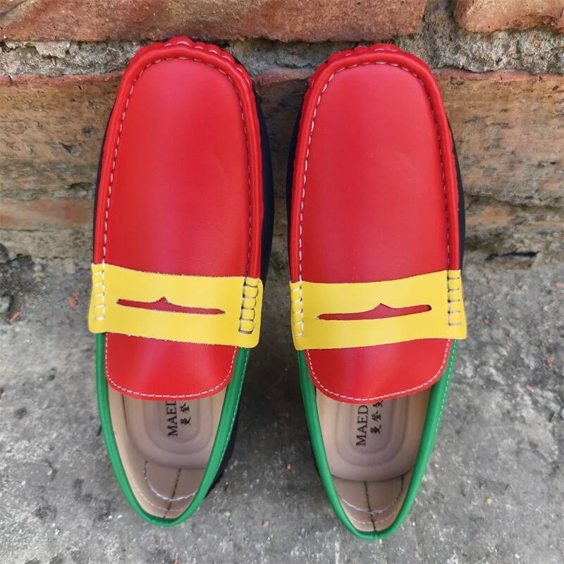 Ddmyoutdoor MAEDEF Casual Outdoor Loafers Mens Classic Handmade Leather Man Shoe High Quality Flats Anti Slip Comfortable Men S Shoes Outdoor Shoes