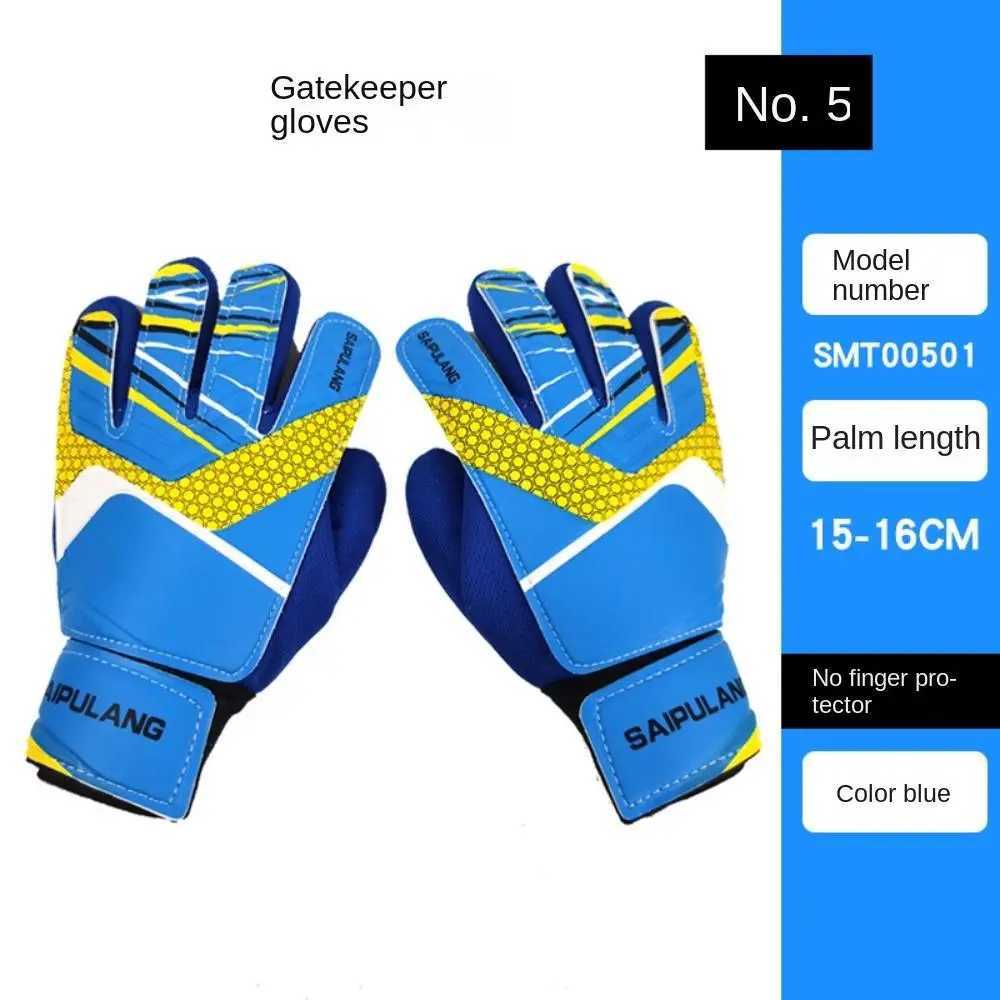 1 Pair Latex Soccer Goalie Gloves Protective Fingers Wear-Resistant Game Goalkeeper Gloves Cushioning AdjustableXJ250606