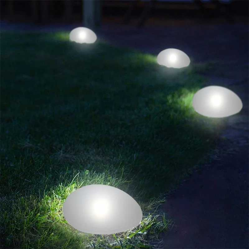 Solar Garden Lights Outdoor Waterproof Solar Powered Stone Light Outdoor Landscaping lights for Garden Pathway Yard Lawn light XJ250606
