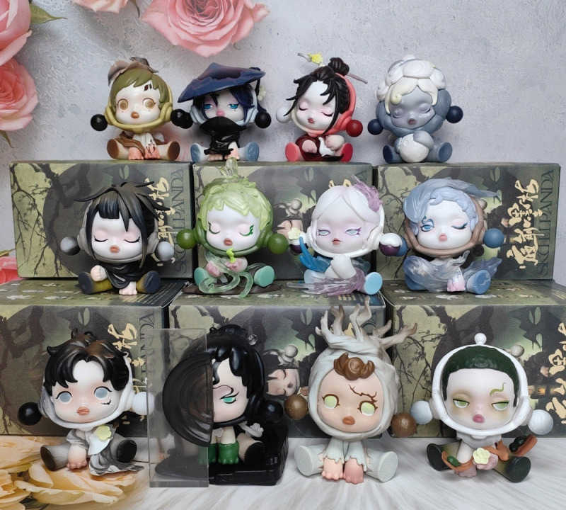 SKULLPANDA Front Garden Plum Blossom Series Blind Box - SP1 Generation Chinese-style Figure as Gift y250607