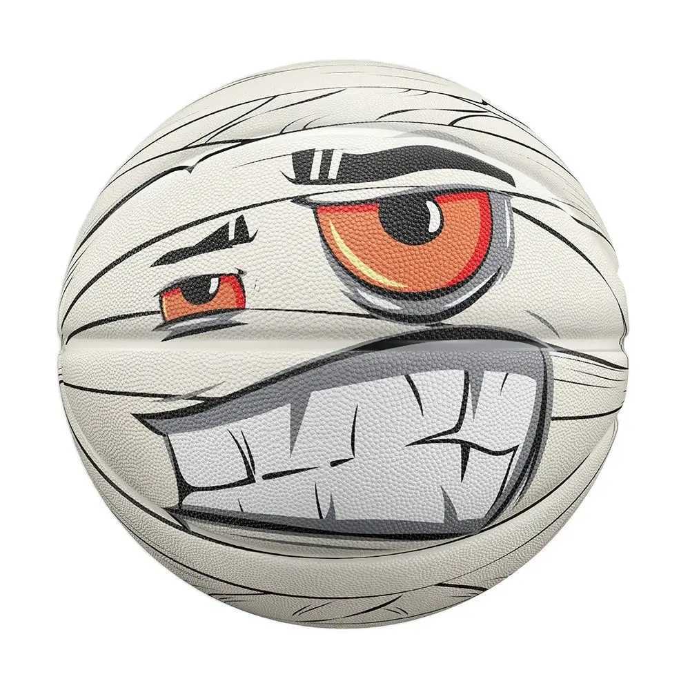 Durable Rubber Basketball Size 7 Indoor Outdoor Funny Basketball with Eyes Tooth 3 Layers Ball XJ250606