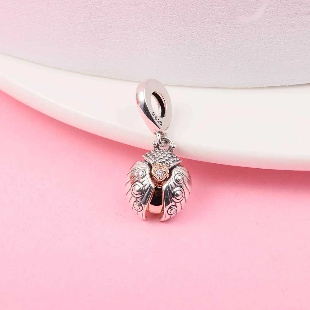 2024 New 925 Sterling Silver Frosted Red Murano Glass Hearts Lock Charm Bead Fit Original Bracelet Trinket DIY JewelryXJ250607