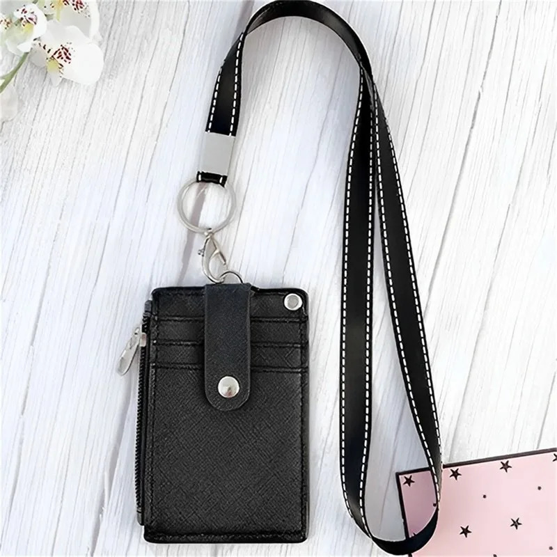 Practical Work School ID Card Badge Holder with Keyring Rope Layards Neck Strap Bag Accessories 250605
