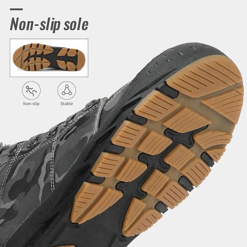Ddmyoutdoor Men S High Top Snow Winter Warm Large Size Shoes Outdoor Slip Plush Lace Up Anti Proof Cotton Boots Outdoor Shoes