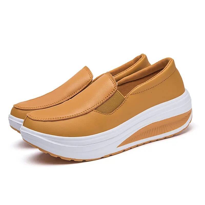 ddmyoutdoor Wedge Platform Sneakers Cushion Slip On Woman Women Soft Outdoor Non Shock Absorber Rocking Shoes Outdoor Shoes