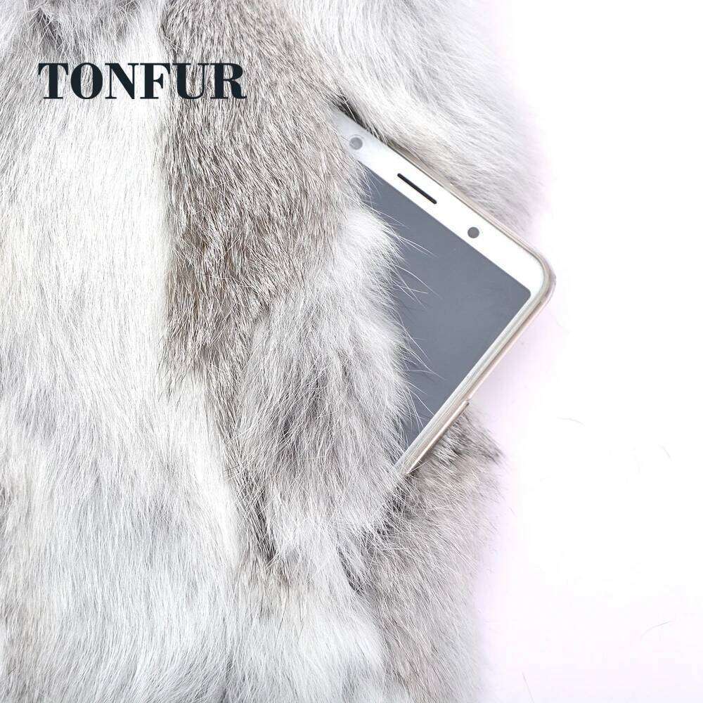 2022 Thick Warm Classical Customize Women's Whole Skin Real Genuine Rabbit Fur Coat Female Mandarin Collar Jacket TSR257