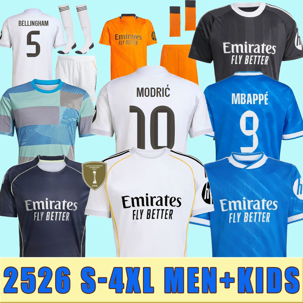 2025 2026 S-4XL Soccer jersey VINI JR BELGHAM REAL CINGA TCHOUAMENI VAERDE ASENSIO MODRIC football shirt men kids kits 2024 2025 uniform
