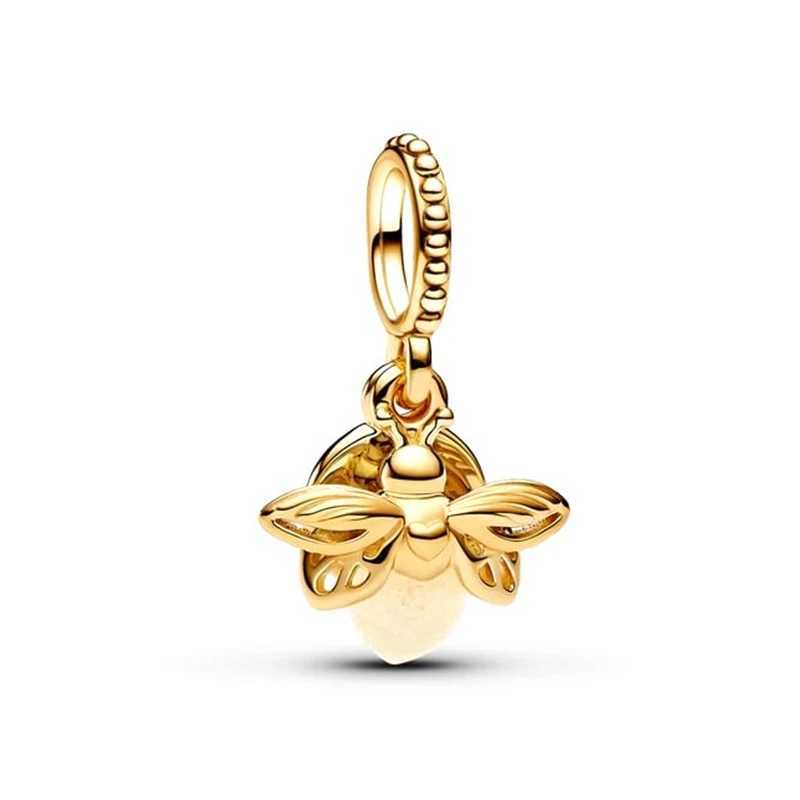 2025 New Rose Gold Pendant Charm Bead Fits Bracelets Bangle Necklace For Women Luxury DIY Jewelry Daily Party Festival Gift Hot XJ250607