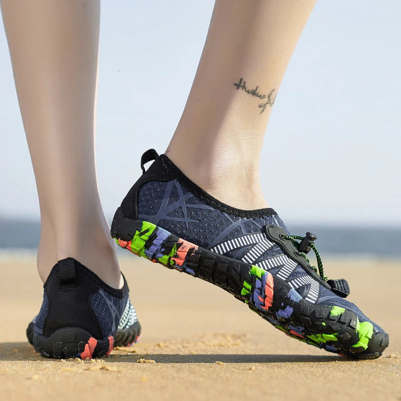 Unisex Aqua Shoes Men Women Outdoor Water Shoes Breathable Beach Quick-Dry Hiking Sneakers Five-Finger Wading Footwear Sports 250605