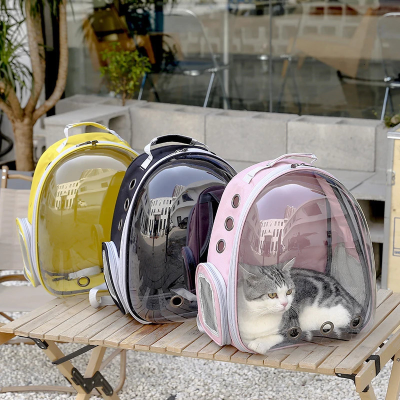 Cat Pet s Dog pet backpacks portable transparent space capsules Soft Side Backpack Travel Bags Outgoing cat supplies 250603