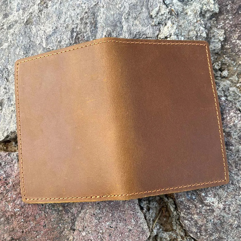 Handmade Wallet for Credit Cards Vintage Style Minimalist Leather Credit Card Holder Wallet for Men Protector Sleeve 250605