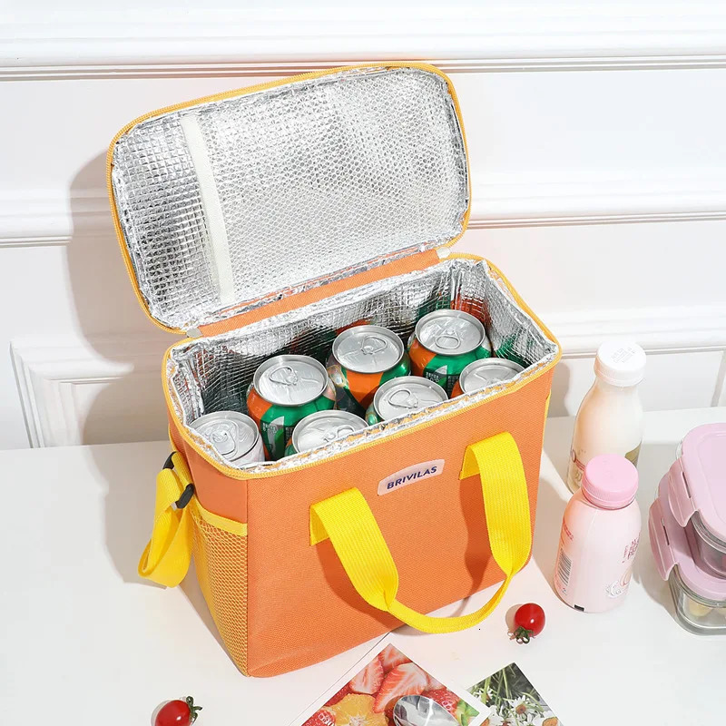 Portable Large Capacity Lunch Bag Cute Durable Food Thermal Box Cooler Lunchbox Aluminum Foil Insulated Picnic Bags 250606