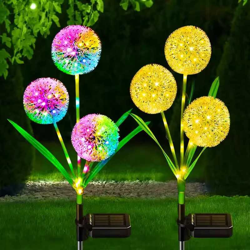 Solar LED Dandelion Lights Outdoor Waterproof LED Lamps dandelions solar garden light Backyard Lawn Landscape Decoration XJ250606