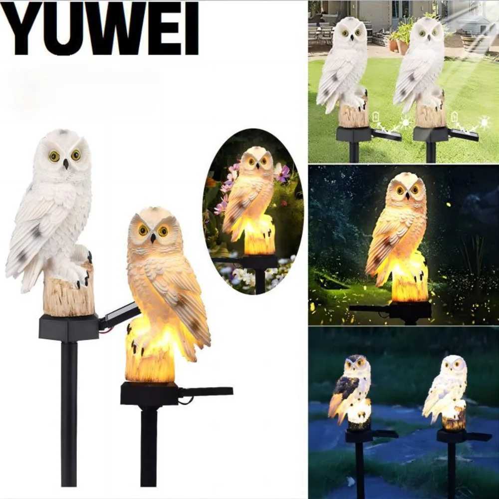 Solar owl resin light Animal resin light Garden lawn light garden decorative light landscape nightlight Simulation decoration XJ250606