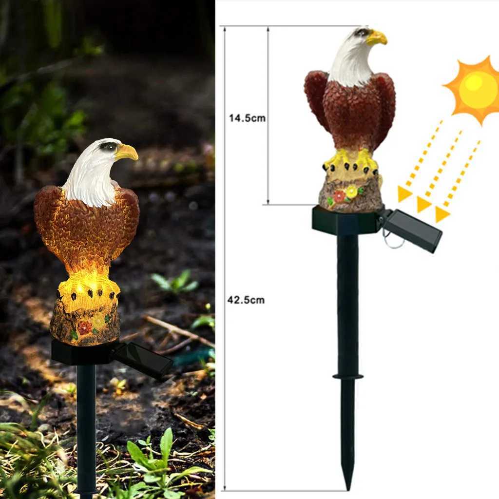 Solar Powered LED Owl Animal Home Artificial Flowers Garden Lights Waterproof Outdoor Lawn Lamp Solar Energy Outside LED Decor XJ250606