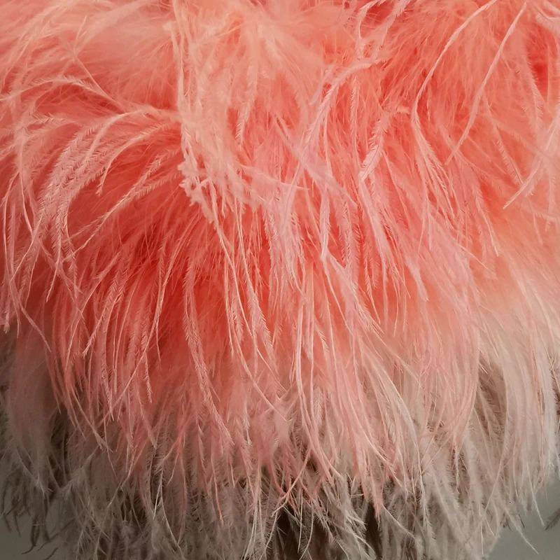 True ostrich feather Multicolor Mini Skirt Elastic Waist Sexy Clothing Club Party Dance Rave Short Note select 3 colors 250528