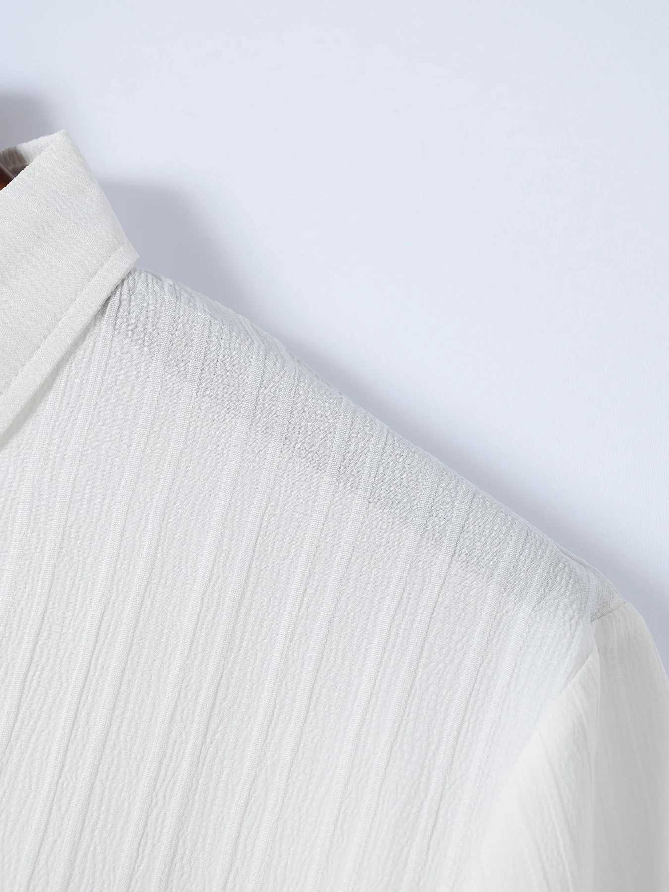 Spring and summer Europe and the United States new mens striped jacquard beach suit loose shorts shirt W250609