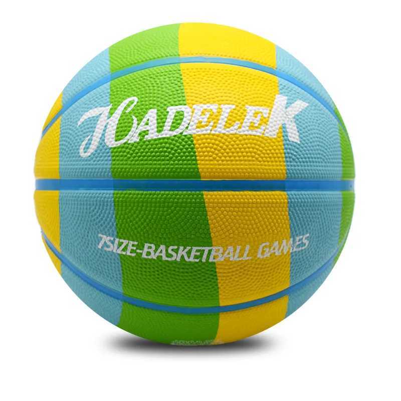Size 7 Rubber Basketball Wear-resistant High Elastic Good Hand Feel Basketball Dribbling Training Competition Ball XJ250606