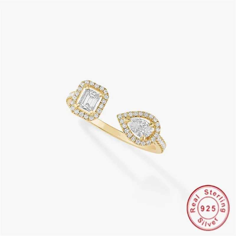 Exquisite original MY TWIN TOI White Gold Diamond Ring Sterling Silver 925Luxury woman Jewelry AccESSoriesXJ250606