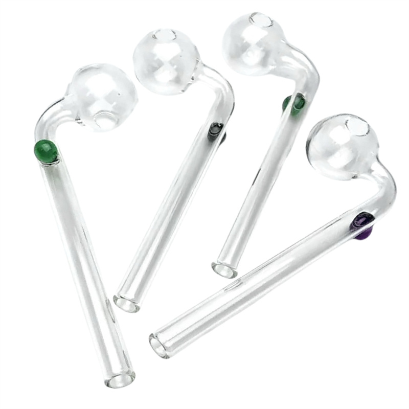 Smoking Pyrex Curved Glass Pipes Oil Burner Pipe 3 Sizes 120mm 140mm 160mm Clear Quality Handmade Glass Tube for Wax Concentrate Smoking Accessories