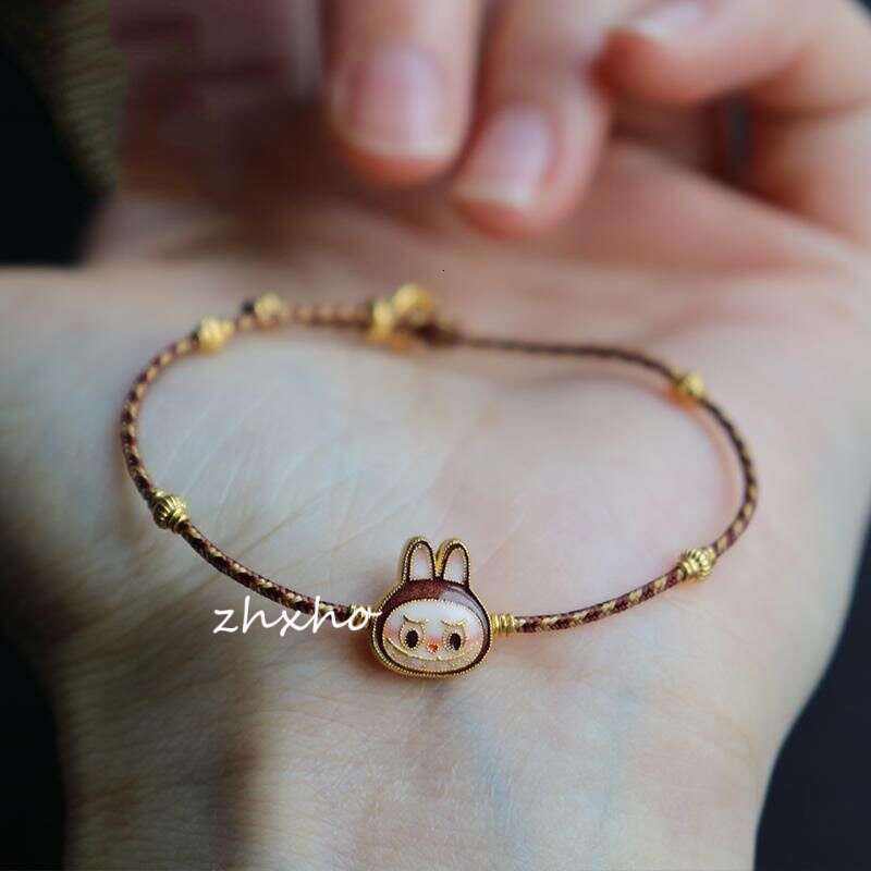 Cute Cartoon Labubu Woven Bracelet Fashion Versatile 2025 New Hand Jewelry Gift for Girlfriend