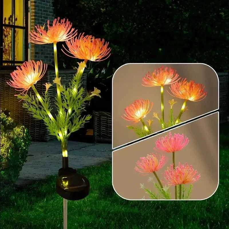 Garden Summer External Solar Lights Eternal Flower Sunflower LED Solar Lawn Lamp Festival Outdoor Wedding Camping Party Decoration W250607