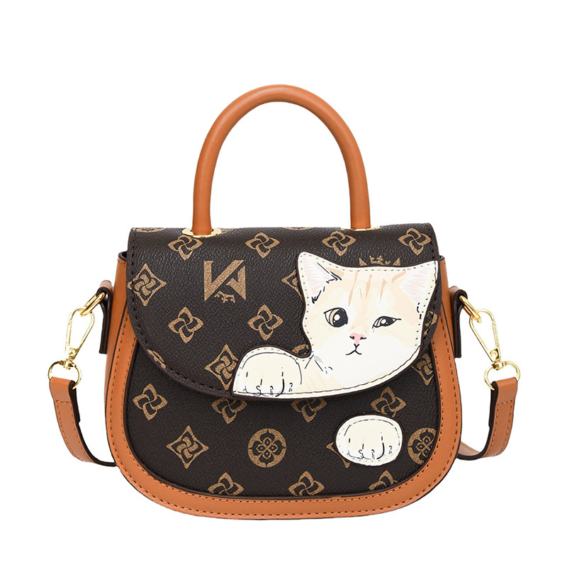 Designer bag free shipping 2025 new fashion casual trend high-end texture cartoon printed handbag crossbody bag for women