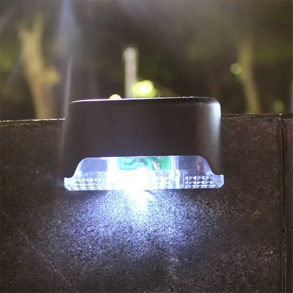 LED Solar Step Lamp Path Stair Outdoor Garden Lights wedding Balcony Light Decoration for Patio Stair Fence Light 4Pcs XJ250606
